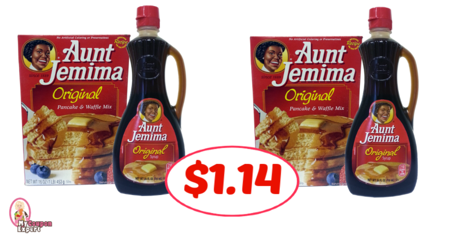 Aunt Jemima Syrup and Pancake Mix just $1.14 each at Publix!
