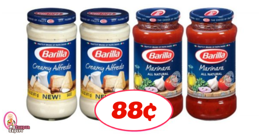 Barilla Pasta Sauce 88¢ each at Publix!