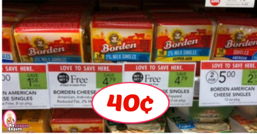 Borden Singles only 40¢ per pack at Publix NOW!!