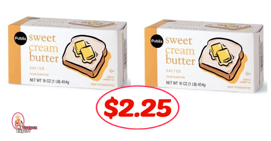 Publix Butter just $2.25 each after digital coupon!!
