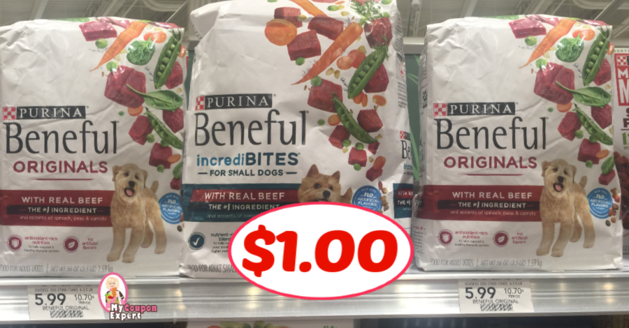 Purina Beneful Dry Dog food just $1.00 each bag at Publix!