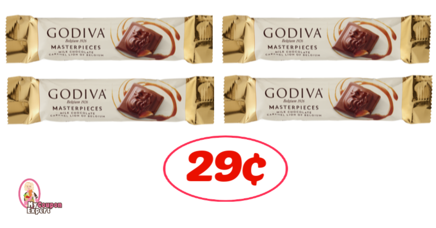 WOW!  Godiva Masterpiece Chocolate Bars just 29¢ each!