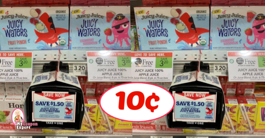 Juicy Juice Waters 8 pack just 10¢ each at Publix!