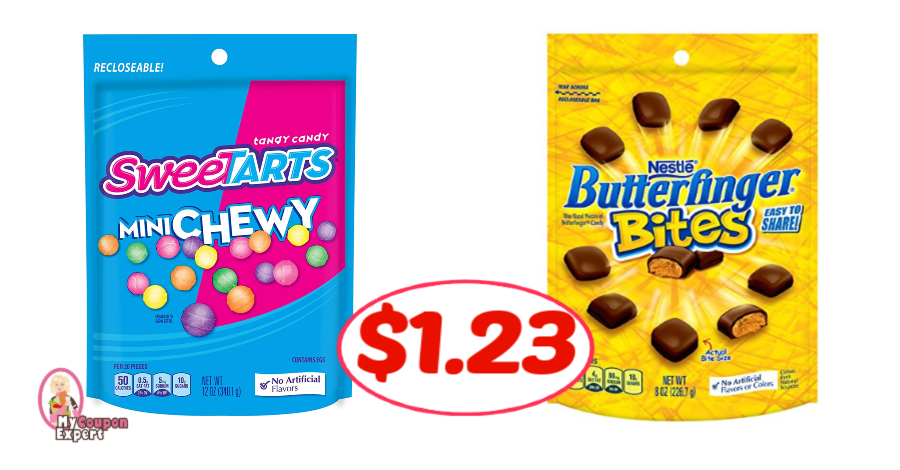 Butterfinger Bites, SweeTarts Chewy and Nerds Chewy $1.23 at Publix!