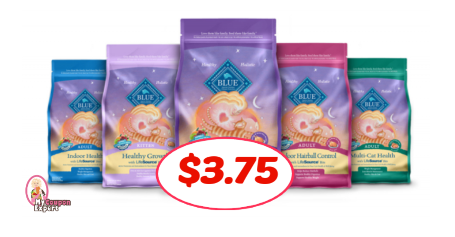 Blue Buffalo Dry Cat Food 5 lb bag just $3.75 each at Publix!