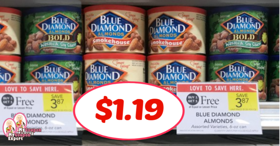 Blue Diamond Almonds $1.19 each at Publix!
