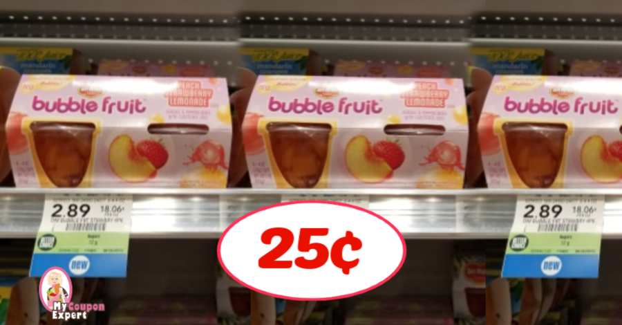 Del Monte Bubble Fruit Cups 25¢ at Publix!!