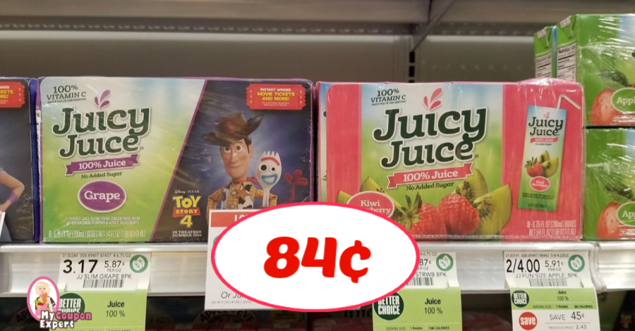 Juicy Juice 8pk Boxes 84¢ at Publix!