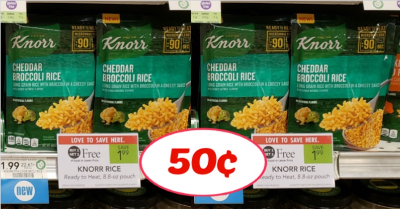 Knorr Ready to Heat Sides just 50¢ each at Publix!