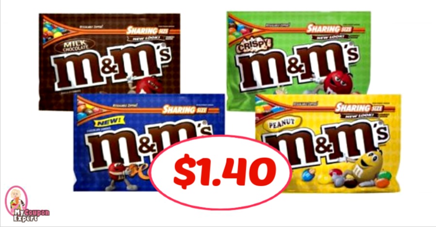 M&M’s Sharing Bags just $1.40 each at Publix!