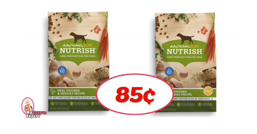 Rachael Ray Nutrish Dog Food 5.5 or 6 lb bag only 85¢ each at Publix!
