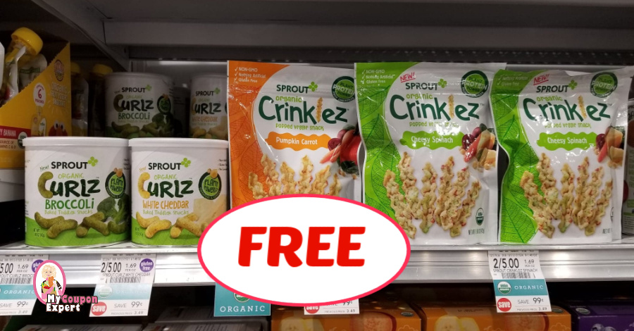 Sprout Organic Crinklez FREE at Publix starting 8/27!!