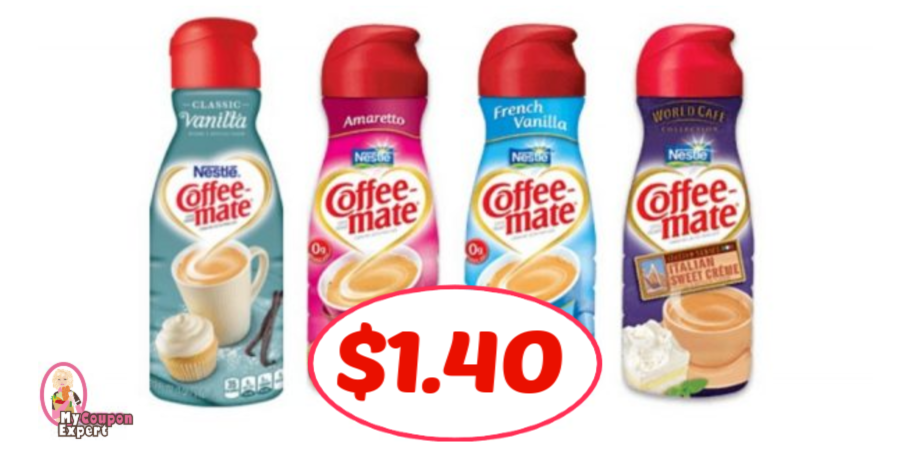 Coffee-Mate Coffee Creamer BIG BOTTLES just $1.40 at Publix!