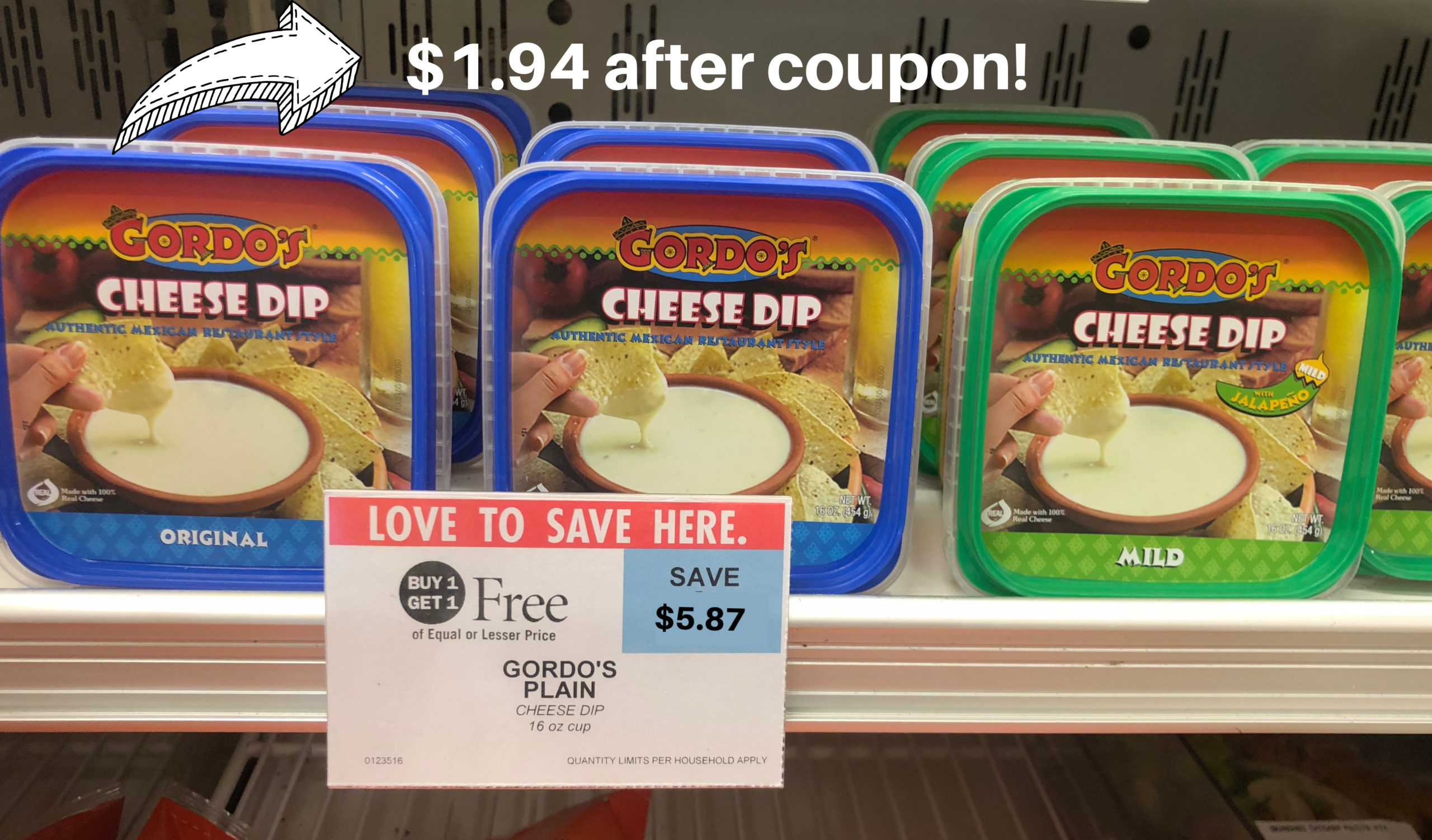 Gordo’s Cheese Dip just $1.94 each at Publix!