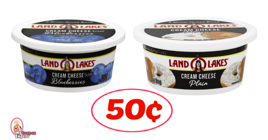 Land O Lakes Cream Cheese just 50¢ each at Publix!