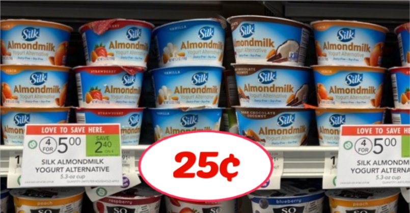 Silk AlmondMilk Yogurt just 25¢ each at Publix!