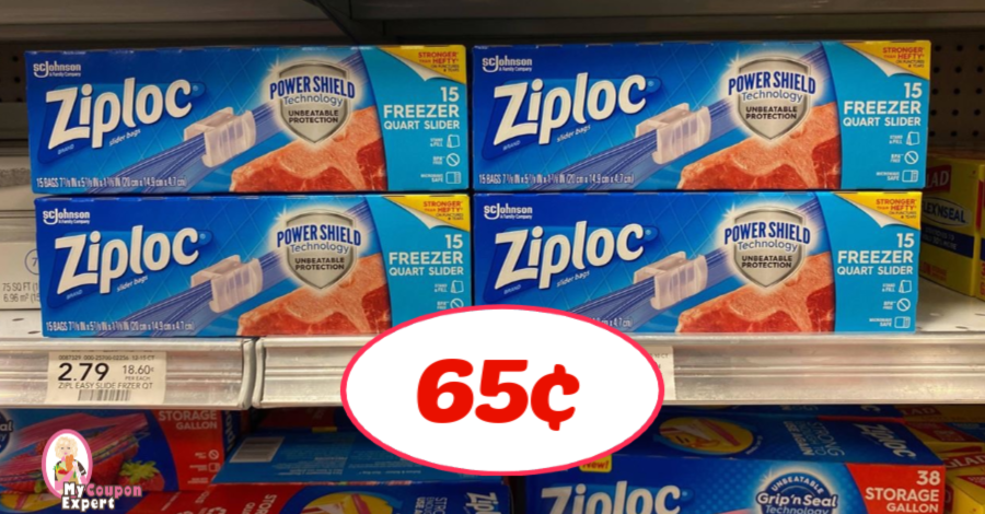 Ziploc Baggies as low as 65¢ at Publix!